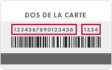 Dos de la carte